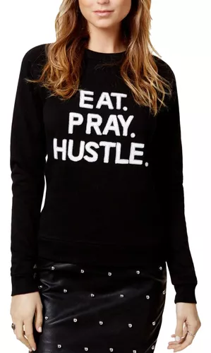 Sudadera Negra Eat Pray Bow & Drape Talla M