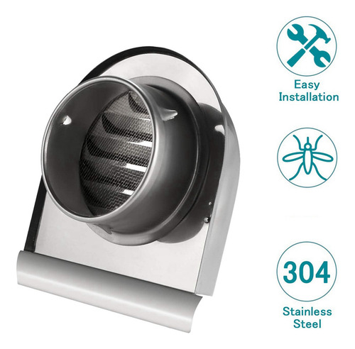 Capucha De Ventilación De Acero Inoxidable Impermeable, 4 X
