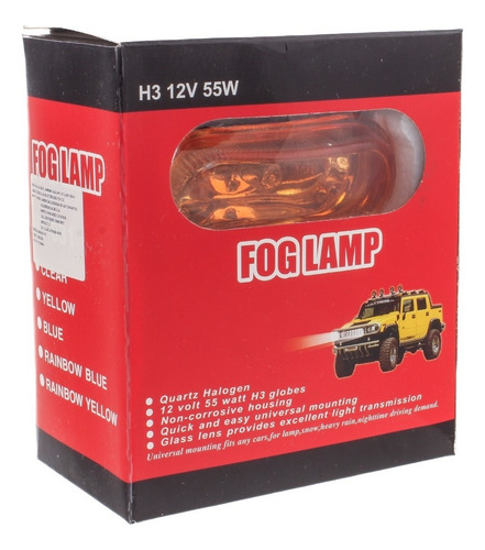 Faro Halogeno Oval Ambar Jgo.(4x1.5x2.5) Hy031a