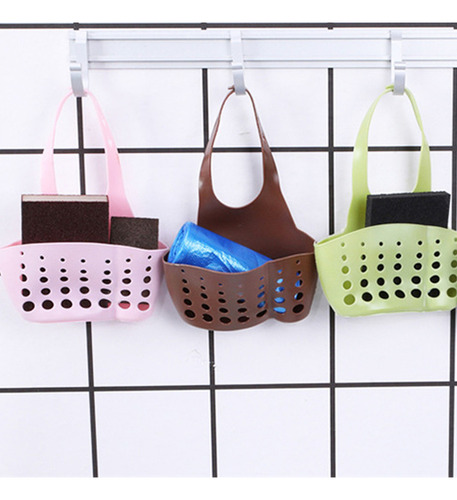 Cestas Colgante De Drenaje Fregadero Ajustable Cocina Y Baño Color Verde