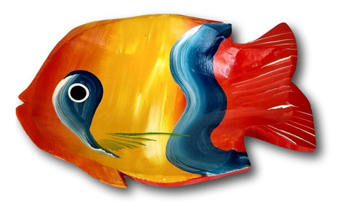 Gamela/travessa De Madeira Peixe Decoração Ref.0630