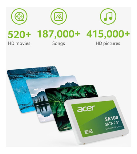 Kit 4 Disco Duro Sólido Interno Ssd Acer Sa100 240gb