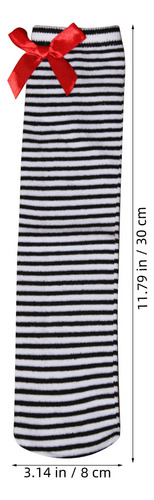 1 Par De Calcetines Altos Para Niñas Y Niños, Precioso Lazo