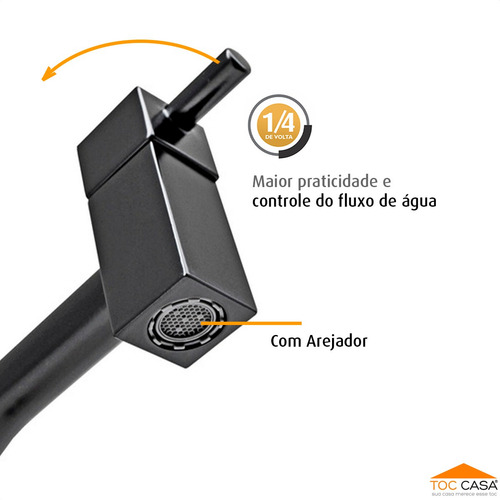 Torneira Alta Mesa Lav Lucca Black 1198 10 Anos