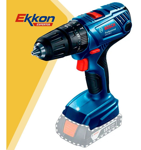 Imagen 5 de 9 de Taladro Atornillador Bosch 18v C/ Percutor 13mm Sin Bateria
