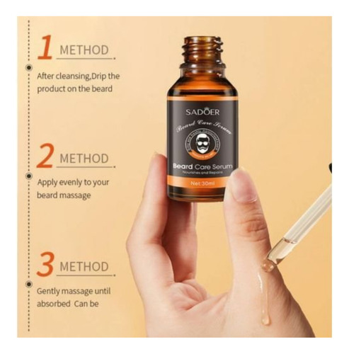 Suero Para El Cuidado Y Crecimiento De La Barba Sadoer 30ml