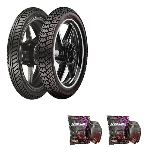Par Pneu Maggion Titan Cg 125 150 2,75 E 90/90-18+2 Câmaras