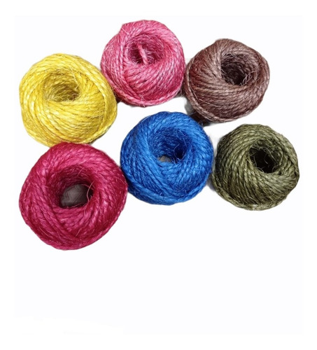 Imagen 2 de 9 de Hilo Sisal Ovillo De Colores 120 Grs - Ferrejido