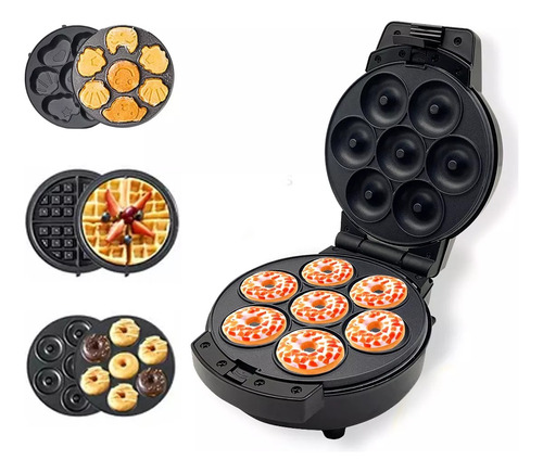 Maquina Donas Waflera Cupcake Antiadhere 3 En 1 Facil Limpia