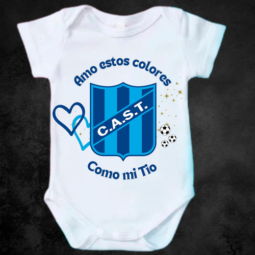 Body Enterito Bebe Personalizado Equipo Futbol Escudo Papá San Telmo 12-18 M Candombero