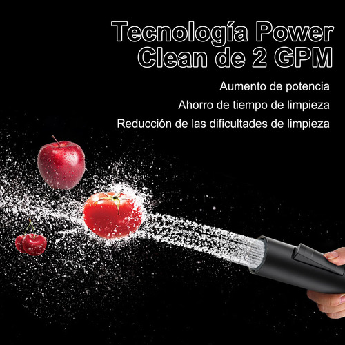 Grifo Monomando De Cocina Extraíble Con Pulsador Negro Cepillado Yesop