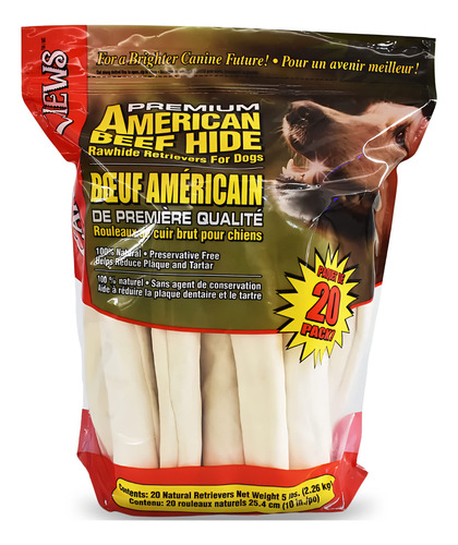 Rollos Masticables Caninos Rawhide Retriever De 10 A 11 Para