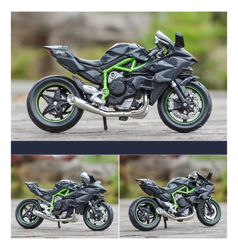 Modelo De Moto Miniatura Kawaski H2r Con Luz Y Sonido