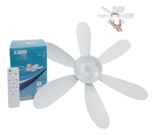 Foco Lampara Led Ventilador 40w Luz Calida Blanca Neutra