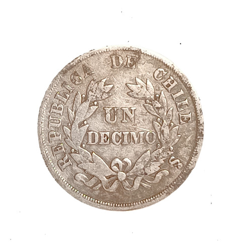 Chile 1 Décimo 1869 Bueno Plata Km 136.2 Escasa