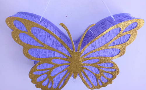 Piñata Cozzas Divertidas Mariposa Con Gliter Lila Mariposa Mariposa Grande