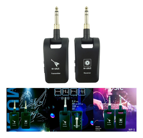 Yi Guitarra Receptor Transmisor Guitarra Sistema Inalámbrico