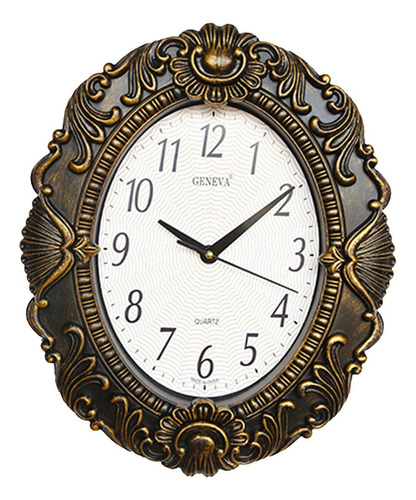 Reloj De Pared De Cristal Con Números Arábigos Home Black Go