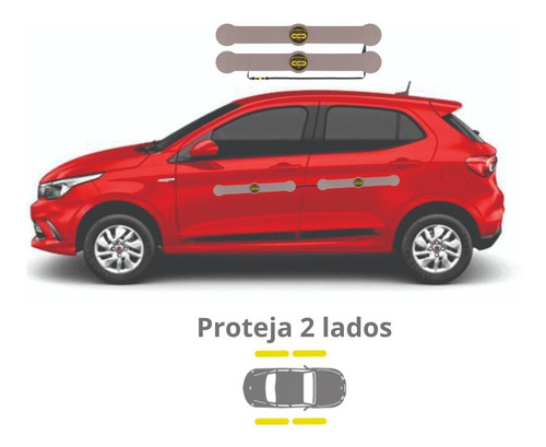 Imagem 1 de 4 de Protetor De Porta Para Carros Shields Tradicional Kit C/ 4 P
