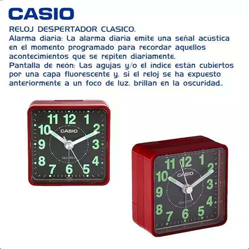 Reloj Despertador Casio Original Tq 140 Voltaje 1.5