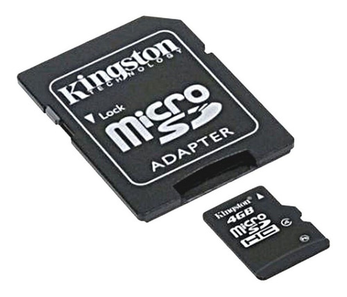 Tarjeta de memoria micro SD Kingston de 4 GB con adaptador