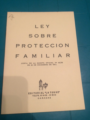 Ley Sobre Proteccion Familiar Del 61