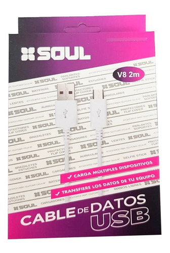 Cable Cargador Datos  Soul Micro Usb  2 Metros 