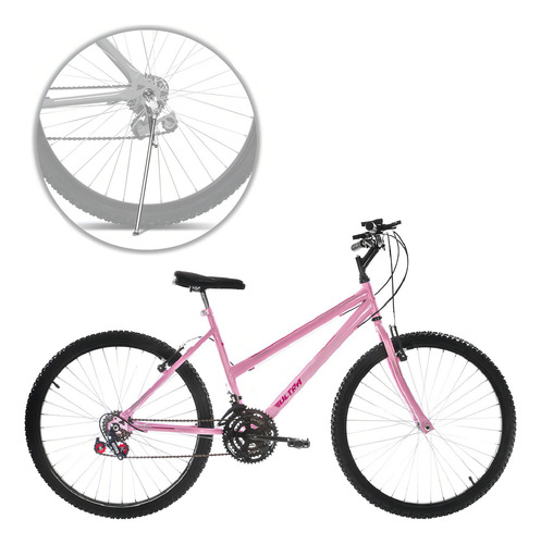 Bicicleta Aro 26 Pro Tork Ultra Feminino Freio V Break Rosa