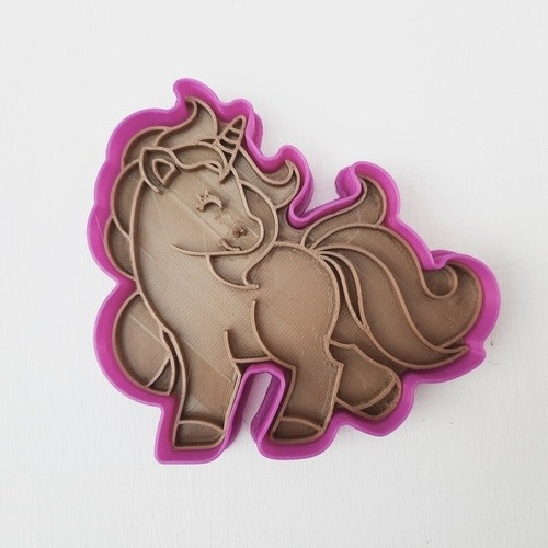 Combo Cortantes Galletas Temática Pony Unicornios X 7
