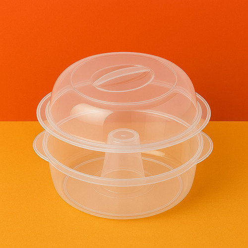 Forma De Pudim Para Micro-ondas Com Tampa Cor Transparente