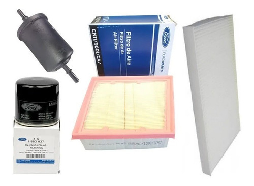 Kit 4 Filtros Aceit Air Naf Hab Ford Original Ecosport Sigma