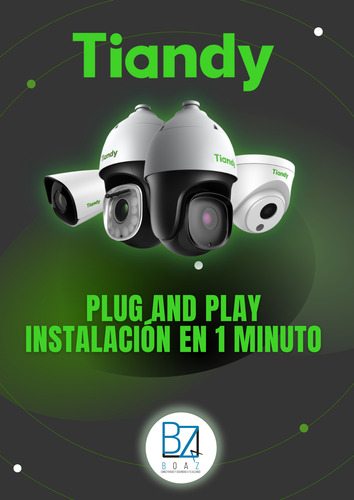 Tiandy Kit De Seguridad Ip Poe 4 Camaras Plug And Play Blanco