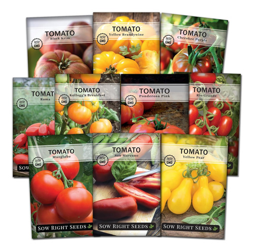 Colección De Semillas De Tomate Para Plantar - 10 Variedades