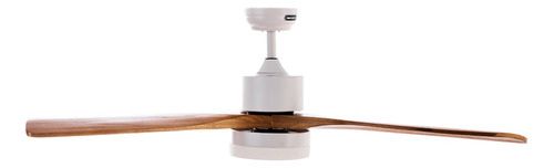 Ventilador de techo Masterfan Aria blanco con 3 aspas color  madera, 52" de diámetro 127 V