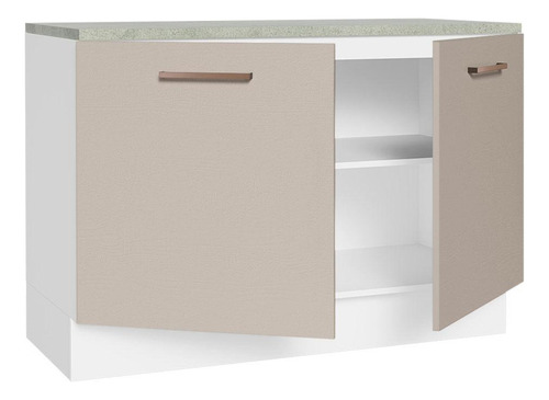 Gabinete Bajo Bufetera Madesa Agata 120cm Con Encimera Bc Color Blanco/Crema