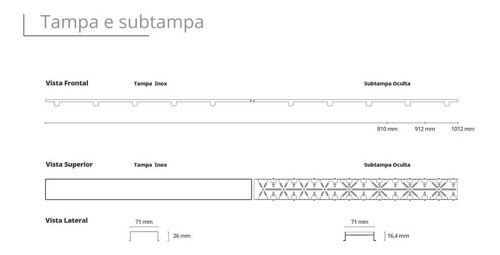 Imagem 3 de 5 de Ralo Linear Royal Tampa Oculta 90cm - 132