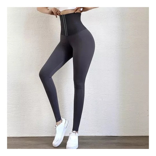 Pantalones/leggings De Yoga Elásticos De Cintura Alta Mujer