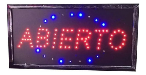 Cartel ''abierto'' Led
