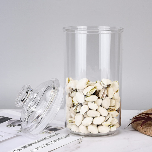 Ivoobr Tarro De Almacenamiento Acrílico De 34 Oz, Tapa Herm