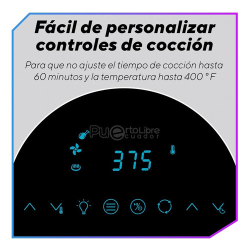Imagen 5 de 10 de Potente Horno Freidora De Aire Hamilton Beach Digital 1700w
