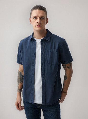 Camisa Americanino 811g005 Azul Colon
