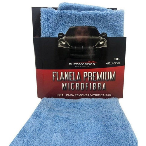Flanela Premium De Microfibra Azul 40x40cm Autoamerica