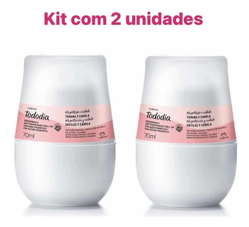 Kit 2 Desodorantes Roll-on Tâmara E Canela Natura Tododia