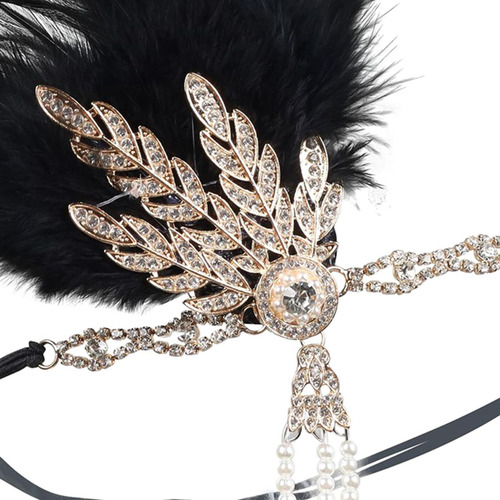 Tiara Melindrosa, Tiara De Penas, Headpiece Pena Preta