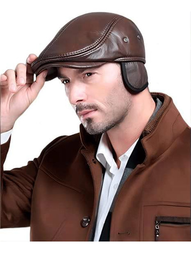 Ogvpe Gorra De Cuero Para Hombre, Boina, Sombrero De Newsboy