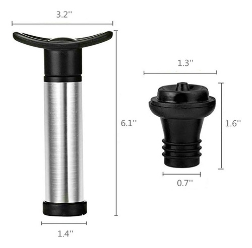 Cx Conservante De Vinho Com Bomba E Selos De Vácuo