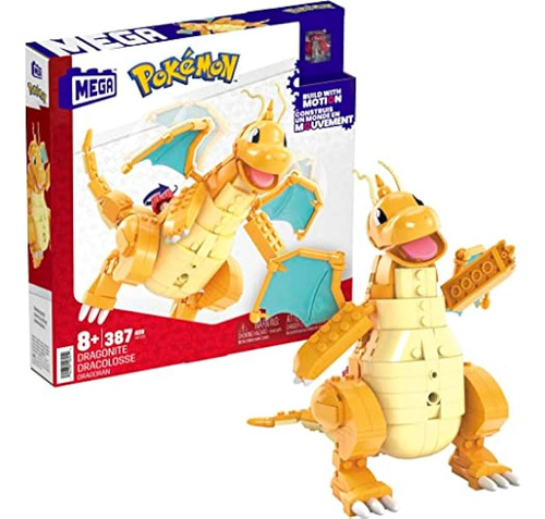 Juguete Construcción Dragonite Pokémon 387 Piezas Mega ;o