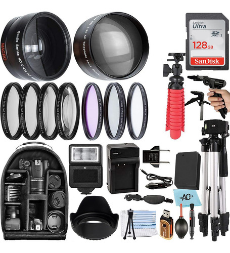 Paquete De Accesorios A-cell De 58 Mm Para Canon Eos Rebel Y