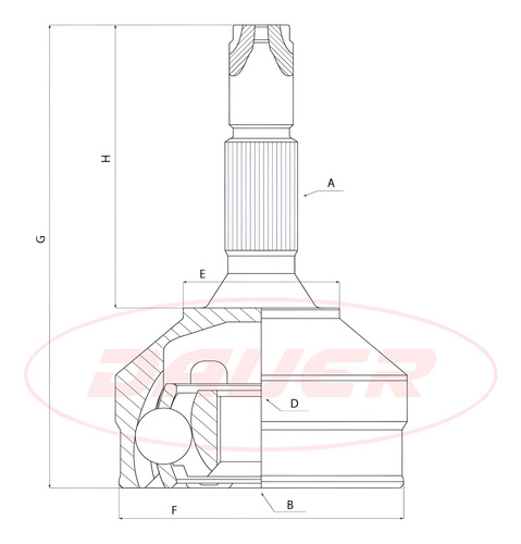 Homocinética Rueda Peugeot 206/207 21-34