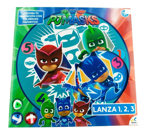 Juego De Mesa Lanza 1-2-3 Pj Masks Novelty Corp Ro-1927